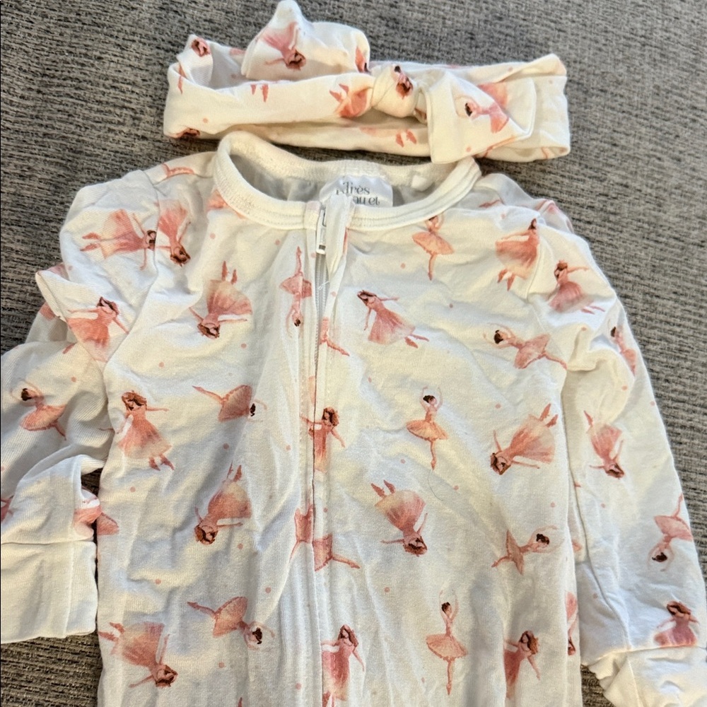 Adorable Ballerina Print Kids Pajamas